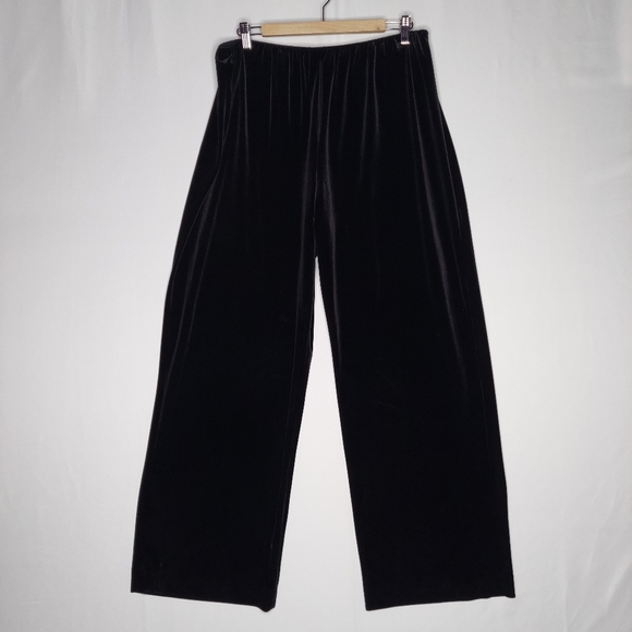 Alex Evenings Pant Suit Set Women 2X Black Velvet Sequin Party Event Wedding - Picture 6 of 16